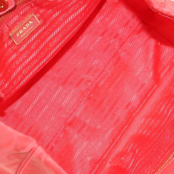 PRADA Hand Bag Nylon Orenge Sunset Gold Auth 94395 - Picture 3 of 14